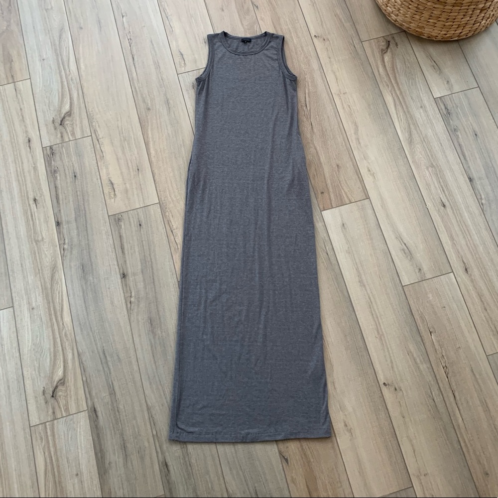 Sen Bodycon Gray Maxi Dress, Large